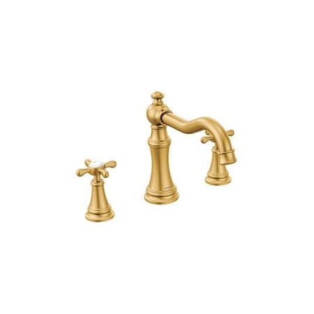 Two-Handle Roman Tub Faucet Brushed Gold